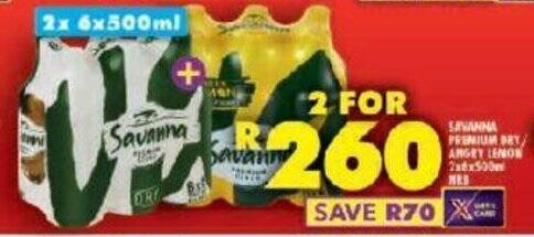 SAVANNA PREMIUM DRY/ ANGRY LEMON offer at Shoprite