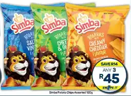 Pick n Pay Hypermarket Simba Potato Chips Assorted 120g offer