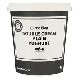 Pick n Pay Liquor PnP Double Cream Plain Yoghurt 1kg offer