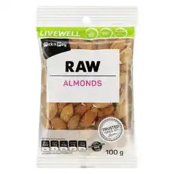 PnP Live Well Raw Almonds 100g