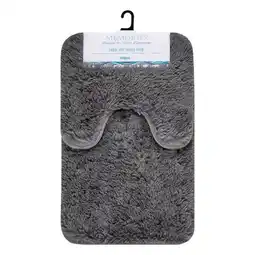 Pick n Pay Liquor Waltex Plush Charcoal Bathroom Mat 2 Piece offer