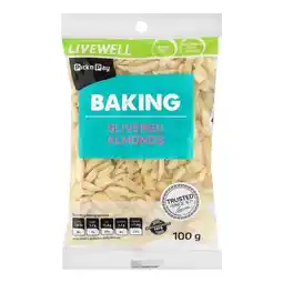Pick n Pay Liquor PnP Live Well Raw Almond Slivered 100g offer