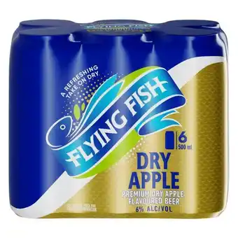 Pick n Pay Liquor Flying Fish Dry Apple Can 6 x 500ml offer