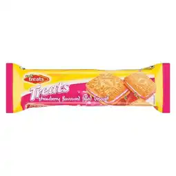 Pick n Pay Liquor Tasty Treats Cream Strawberry Bisc 80g offer