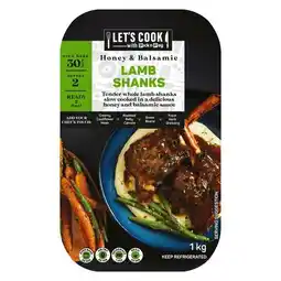 Let's Cook Honey & Balsamic Lamb Shanks 1kg