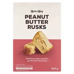 Pick n Pay Liquor PnP Peanut Butter Rusks 500g offer