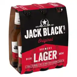 Pick n Pay Liquor Jack Black Brewers Lager Beer 6 x 330ml offer