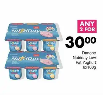 Save Danone Nutriday Low Fat Yoghurt 6x100g offer