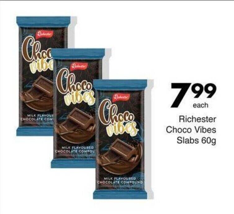 Richester Choco Vibes Slabs 60g offer at Save