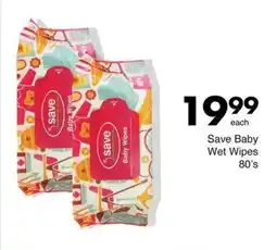 Save Baby Wet Wipes 80's