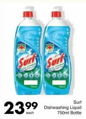 Save Surf Dishwashing Liquid 750ml Bottle offer