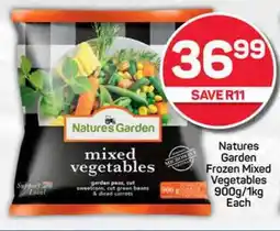 Pick n Pay Natures Garden Frozen Mixed Vegetables 900g/1kg Each offer
