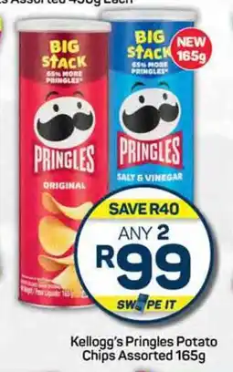 Pick n Pay Kellogg's Pringles Potato Chips Assorted 165g offer