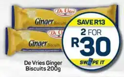 De Vries Ginger Biscuits 200g