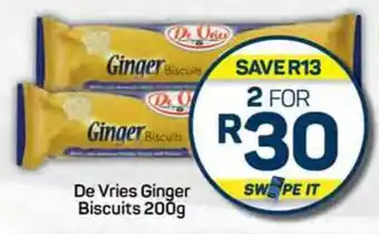 Pick n Pay De Vries Ginger Biscuits 200g offer