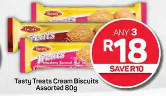 Pick n Pay Tasty Treats Cream Biscuits Assorted 80g offer