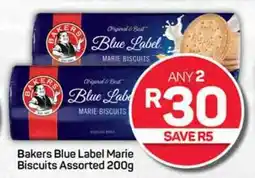 Pick n Pay Bakers Blue Label Marie Biscuits Assorted 200g offer