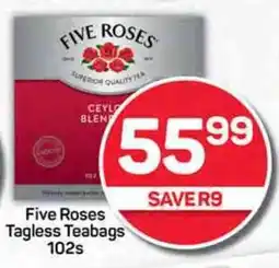 Pick n Pay Five Roses Tagless Teabags 102s offer