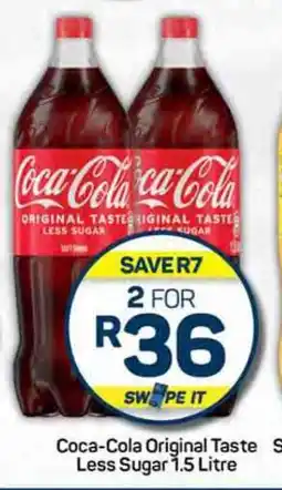 Pick n Pay Coca-Cola Original Taste Less Sugar 1.5 Litre offer