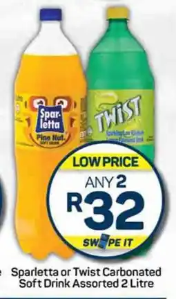 Pick n Pay Sparletta or Twist Carbonated Soft Drink Assorted 2 Litre offer