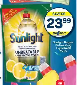 Pick n Pay Sunlight Regular Dishwashing Liquid Refill 750ml offer
