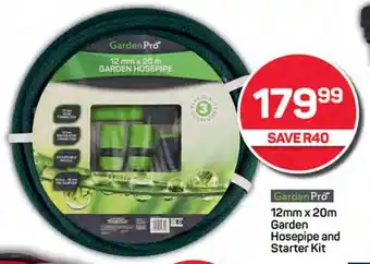 Pick n Pay Garden Pro 12mm x 20m Garden Hosepipe and Starter Kit offer