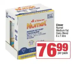 Clover Numel Medium Fat Dairy Blend 6 x 1 litre