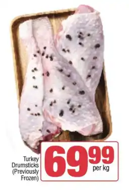 Spar Savemor Turkey Drumsticks (Previously Frozen) offer