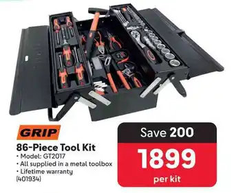 Makro GRIP 86-Piece Tool Kit offer