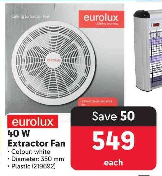 40 W Extractor Fan offer at Makro