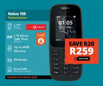 Checkers Nokia 105 Feature phone offer