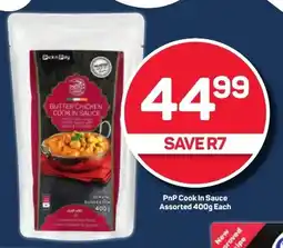 Pick n Pay Hypermarket PnP Cook In Sauce Assorted 400g Each offer