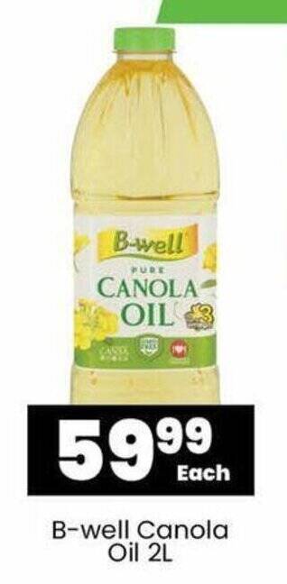 B-well Canola Oil 2L offer at Super Save