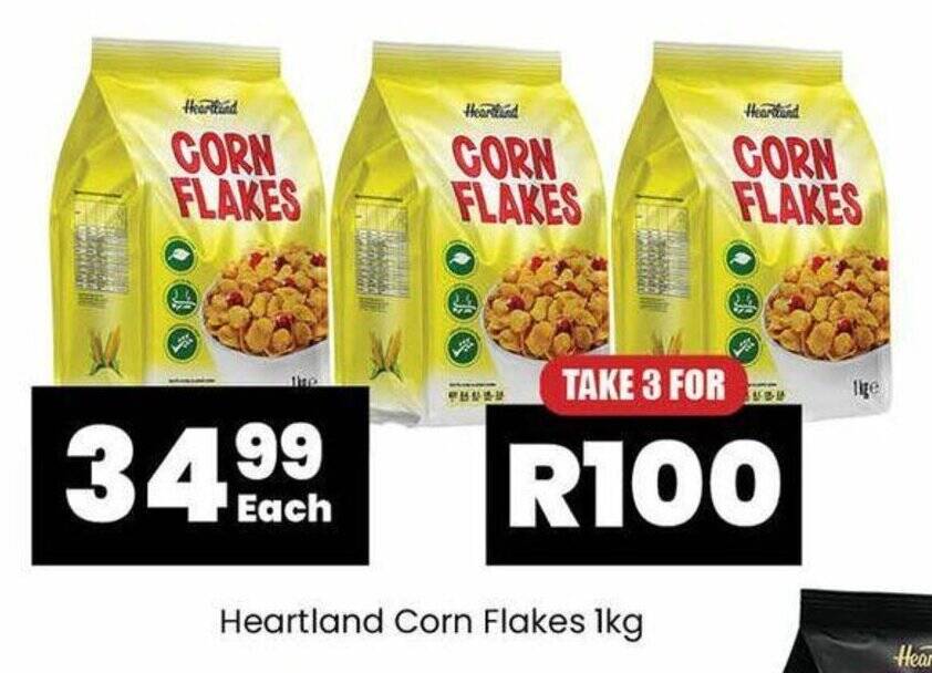 Heartland Corn Flakes 1kg offer at Super Save