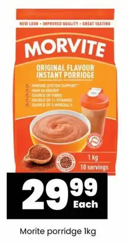 Super Save Morvite porridge 1kg offer