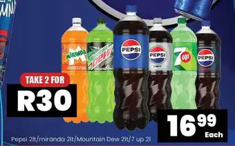 Super Save Pepsi 2L/miranda 2L/Mountain Dew 2L/7 up 2L offer