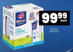 Super Save Clover milk 6x1L offer