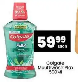 Super Save Colgate Mouthwash Plax 500ml offer