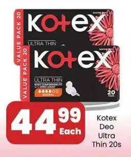Super Save Kotex Deo Ultra Thin 20s offer