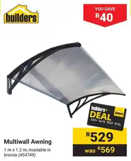 Builders Warehouse Multiwall Awning offer