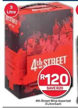 Pick n Pay Hypermarket 4th Street Wine Assorted 3 Litre Each offer