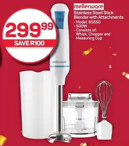 Pick n Pay Hypermarket Stainless Steel Stick Blender with Attachments offer