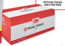 OK MiniMark OK Facial Tissues 200's PER PACK offer