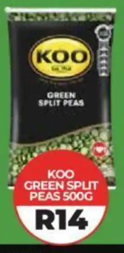 1UP KOO GREEN SPLIT PEAS 500G offer