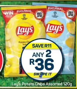Pick n Pay Hypermarket Lay's Potato Chips Assorted 120g offer
