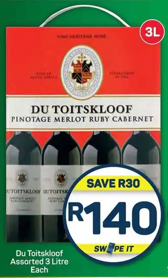 Pick n Pay Hypermarket Du Toitskloof Assorted 3 Litre Each offer