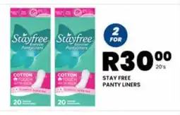Take 'n Pay STAY FREE PANTY LINERS offer