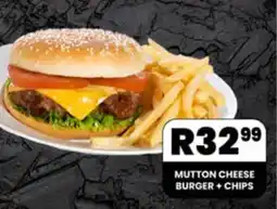 Take 'n Pay MUTTON CHEESE BURGER + CHIPS offer