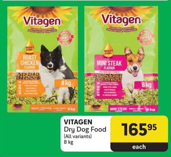 VITAGEN Dry Dog Food (All variants) 8kg offer at Makro