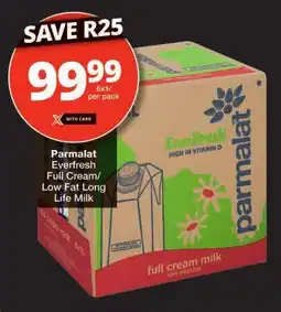 Checkers Parmalat Everfresh Full Cream/ Low Fat Long Life Milk offer